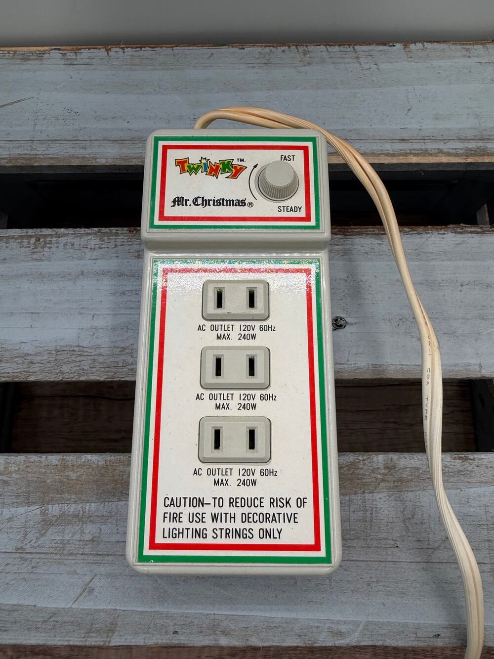 Vintage Mr Christmas Twinky Light Flasher Control Unit Model 131-Holiday Decor